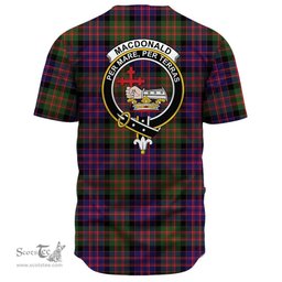 Scottish MacDonald Modern Clan Tartan Baseball Jersey - Crest Classic Scottish Plaid Tartan Plaid