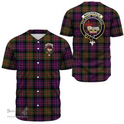 Scottish MacDonald Modern Clan Tartan Baseball Jersey - Crest Classic Scottish Plaid Tartan Plaid