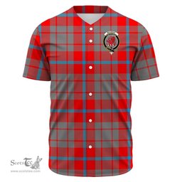 Scottish Moubray Clan Tartan Baseball Jersey - Crest Classic Scottish Plaid Tartan Plaid