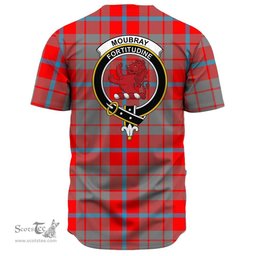 Scottish Moubray Clan Tartan Baseball Jersey - Crest Classic Scottish Plaid Tartan Plaid