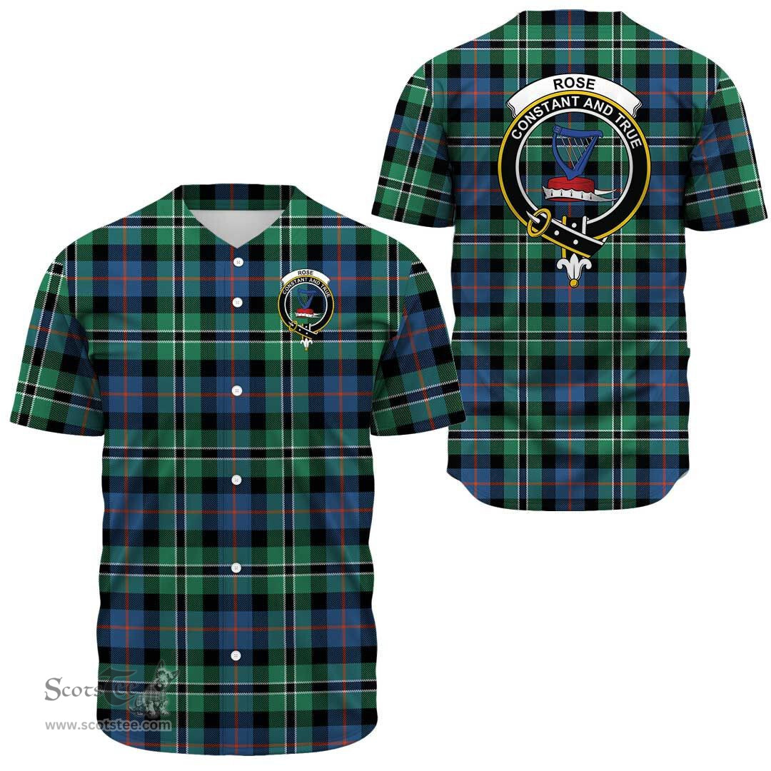 Scottish Rose Hunting Ancient Clan Tartan Baseball Jersey - Crest Classic Scottish Plaid Tartan Plaid