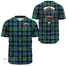 Scottish Rose Hunting Ancient Clan Tartan Baseball Jersey - Crest Classic Scottish Plaid Tartan Plaid