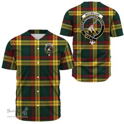 Scottish MacMillan Old Modern Clan Tartan Baseball Jersey - Crest Classic Scottish Plaid Tartan Plaid