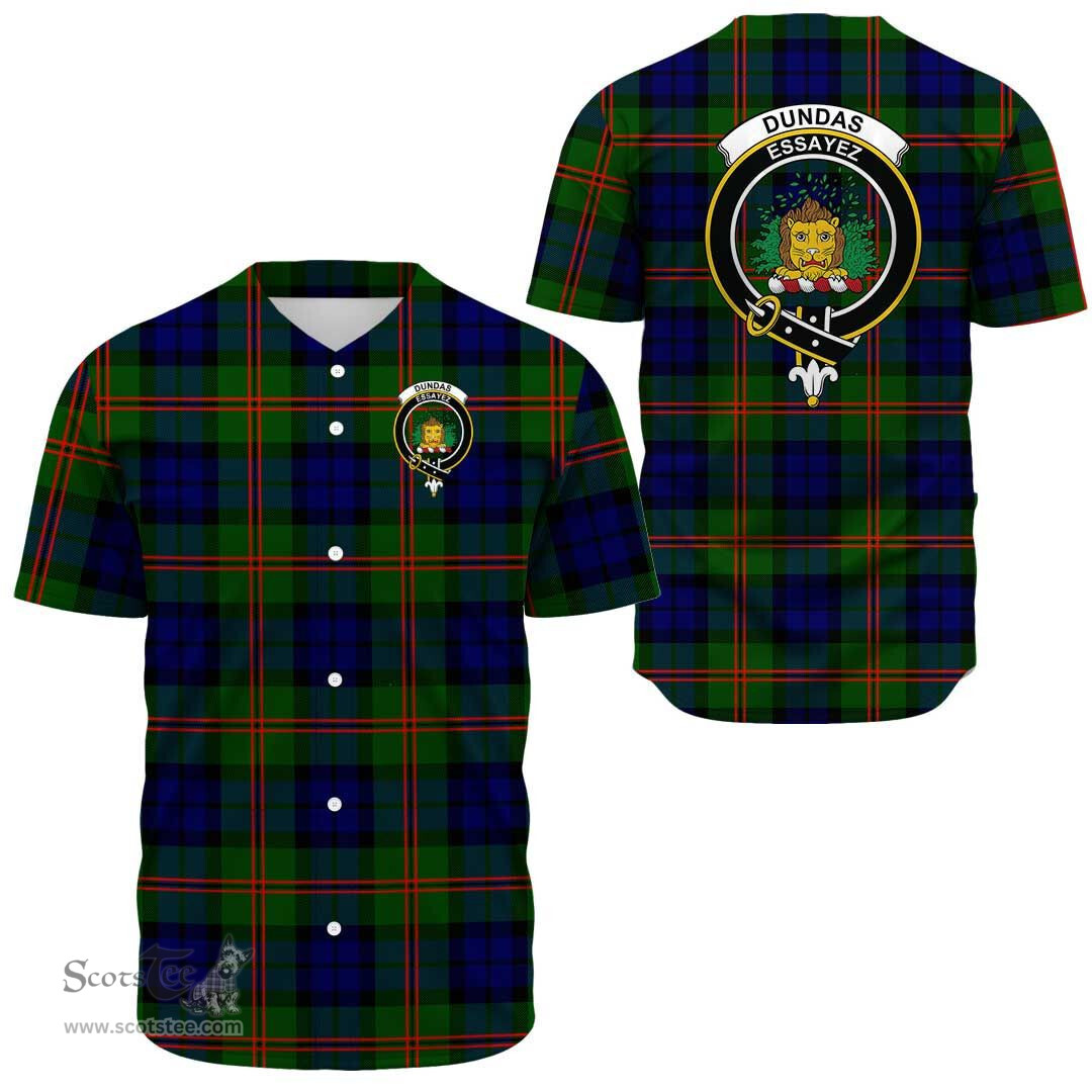 Scottish Dundas Modern Clan Tartan Baseball Jersey - Crest Classic Scottish Plaid Tartan Plaid