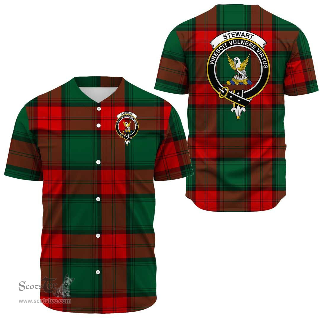Scottish Stewart Atholl Modern Clan Tartan Baseball Jersey - Crest Classic Scottish Plaid Tartan Plaid