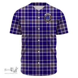 Scottish Ochterlony Clan Tartan Baseball Jersey - Crest Classic Scottish Plaid Tartan Plaid