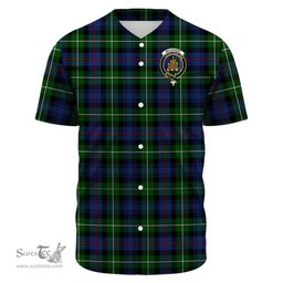 Scottish MacKenzie Modern Clan Tartan Baseball Jersey - Crest Classic Scottish Plaid Tartan Plaid