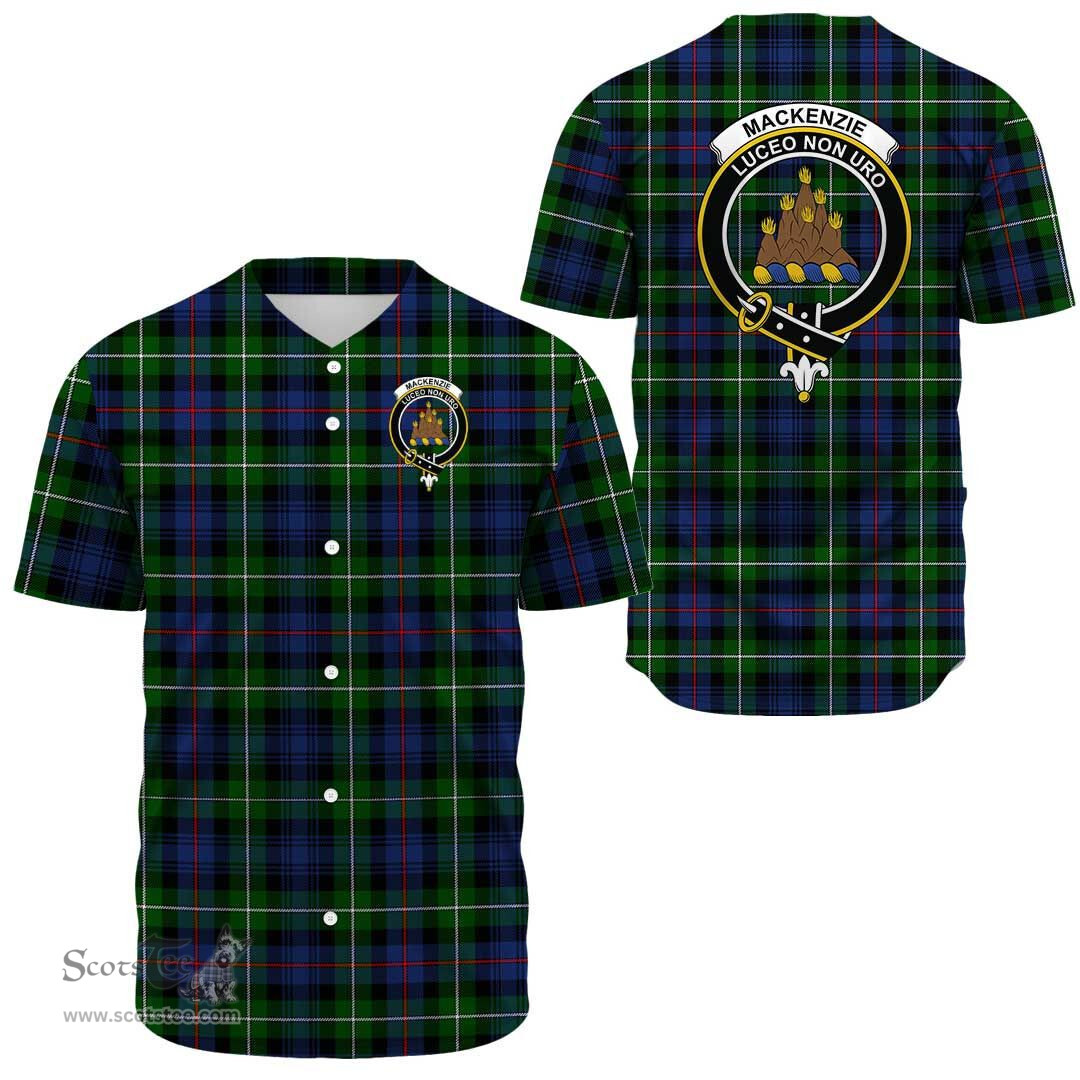 Scottish MacKenzie Modern Clan Tartan Baseball Jersey - Crest Classic Scottish Plaid Tartan Plaid