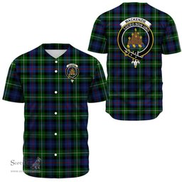 Scottish MacKenzie Modern Clan Tartan Baseball Jersey - Crest Classic Scottish Plaid Tartan Plaid