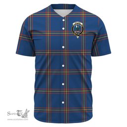 Scottish MacLaine of Loch Buie Clan Tartan Baseball Jersey - Crest Classic Scottish Plaid Tartan Plaid