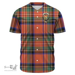 Scottish Stewart Royal Ancient Clan Tartan Baseball Jersey - Crest Classic Scottish Plaid Tartan Plaid