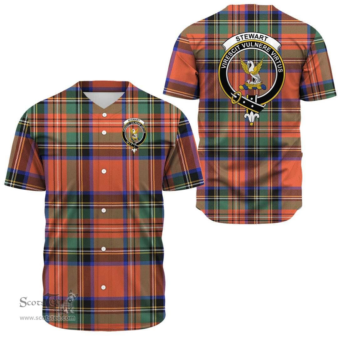 Scottish Stewart Royal Ancient Clan Tartan Baseball Jersey - Crest Classic Scottish Plaid Tartan Plaid