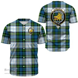 Scottish Campbell Dress Ancient Clan Tartan Baseball Jersey - Crest Classic Scottish Plaid Tartan Plaid