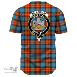 Scottish MacLachlan Ancient Clan Tartan Baseball Jersey - Crest Classic Scottish Plaid Tartan Plaid