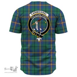 Scottish Carmichael Ancient Clan Tartan Baseball Jersey - Crest Classic Scottish Plaid Tartan Plaid