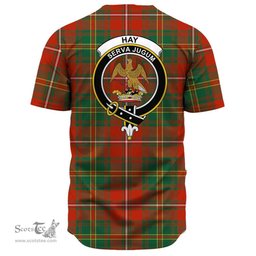 Scottish Hay Ancient Clan Tartan Baseball Jersey - Crest Classic Scottish Plaid Tartan Plaid