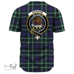 Scottish Graham of Montrose Modern Clan Tartan Baseball Jersey - Crest Classic Scottish Plaid Tartan Plaid
