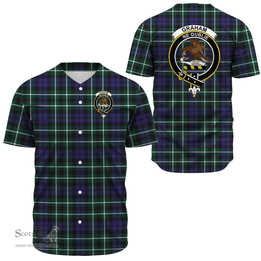 Scottish Graham of Montrose Modern Clan Tartan Baseball Jersey - Crest Classic Scottish Plaid Tartan Plaid