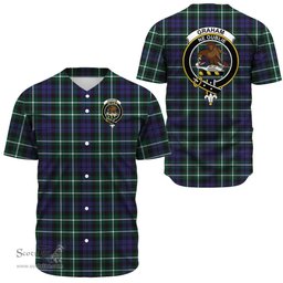 Scottish Graham of Montrose Modern Clan Tartan Baseball Jersey - Crest Classic Scottish Plaid Tartan Plaid