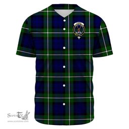 Scottish Forbes Modern Clan Tartan Baseball Jersey - Crest Classic Scottish Plaid Tartan Plaid