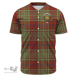 Scottish MacGillivray Hunting Ancient Clan Tartan Baseball Jersey - Crest Classic Scottish Plaid Tartan Plaid