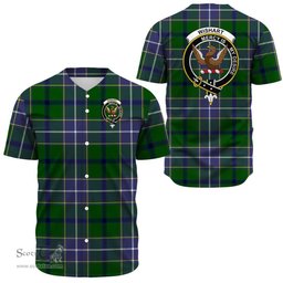 Scottish Wishart Hunting Modern Clan Tartan Baseball Jersey - Crest Classic Scottish Plaid Tartan Plaid