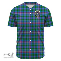 Scottish Pitcairn Hunting Clan Tartan Baseball Jersey - Crest Classic Scottish Plaid Tartan Plaid