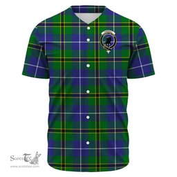 Scottish Turnbull Hunting Clan Tartan Baseball Jersey - Crest Classic Scottish Plaid Tartan Plaid