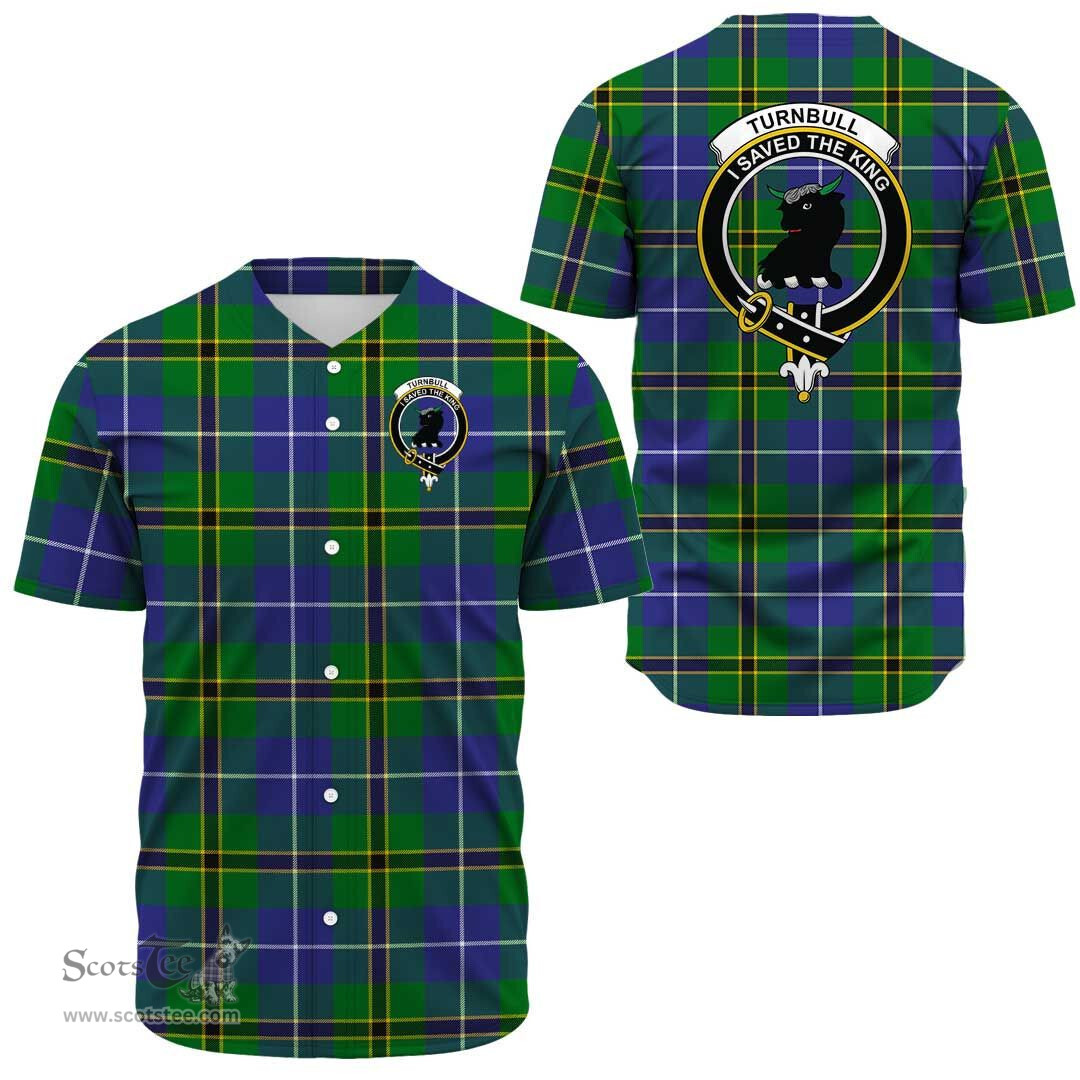 Scottish Turnbull Hunting Clan Tartan Baseball Jersey - Crest Classic Scottish Plaid Tartan Plaid