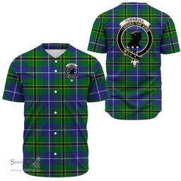 Scottish Turnbull Hunting Clan Tartan Baseball Jersey - Crest Classic Scottish Plaid Tartan Plaid