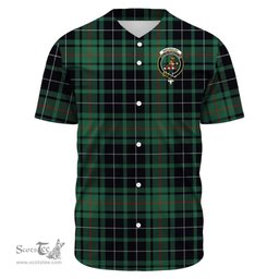 Scottish MacAulay Hunting Ancient Clan Tartan Baseball Jersey - Crest Classic Scottish Plaid Tartan Plaid