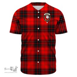 Scottish Wemyss Modern Clan Tartan Baseball Jersey - Crest Classic Scottish Plaid Tartan Plaid