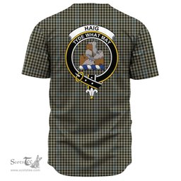 Scottish Haig Check Clan Tartan Baseball Jersey - Crest Classic Scottish Plaid Tartan Plaid
