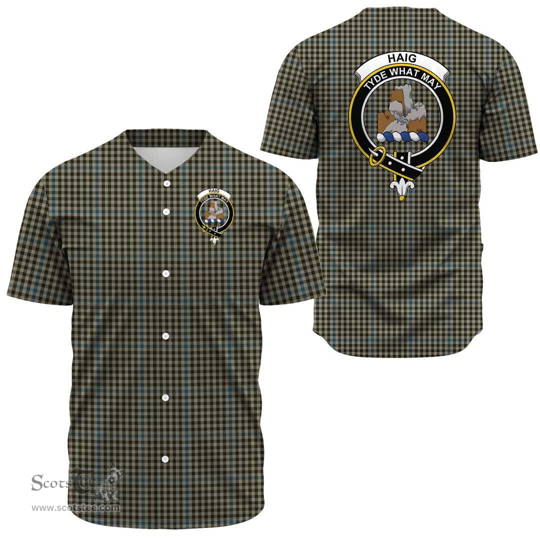 Scottish Haig Check Clan Tartan Baseball Jersey - Crest Classic Scottish Plaid Tartan Plaid