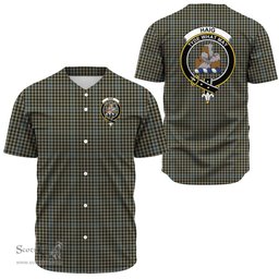 Scottish Haig Check Clan Tartan Baseball Jersey - Crest Classic Scottish Plaid Tartan Plaid