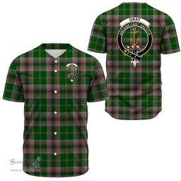 Scottish Gray Clan Tartan Baseball Jersey - Crest Classic Scottish Plaid Tartan Plaid