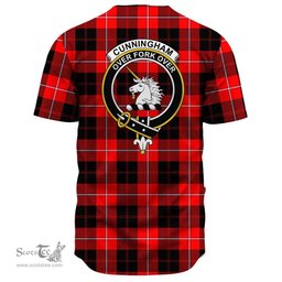 Scottish Cunningham Modern Clan Tartan Baseball Jersey - Crest Classic Scottish Plaid Tartan Plaid