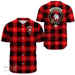 Scottish Cunningham Modern Clan Tartan Baseball Jersey - Crest Classic Scottish Plaid Tartan Plaid
