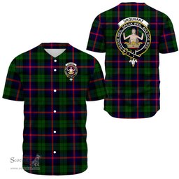 Scottish Urquhart Modern Clan Tartan Baseball Jersey - Crest Classic Scottish Plaid Tartan Plaid