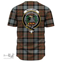 Scottish MacLaren Weathered Clan Tartan Baseball Jersey - Crest Classic Scottish Plaid Tartan Plaid