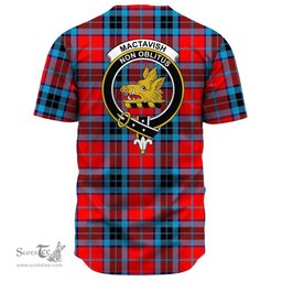 Scottish MacTavish Modern Clan Tartan Baseball Jersey - Crest Classic Scottish Plaid Tartan Plaid