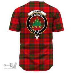 Scottish Grant Modern Clan Tartan Baseball Jersey - Crest Classic Scottish Plaid Tartan Plaid