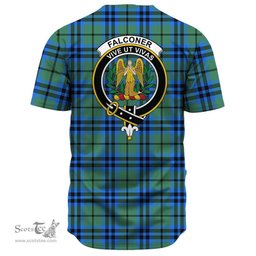 Scottish Falconer Clan Tartan Baseball Jersey - Crest Classic Scottish Plaid Tartan Plaid