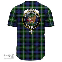 Scottish Baillie Modern Clan Tartan Baseball Jersey - Crest Classic Scottish Plaid Tartan Plaid