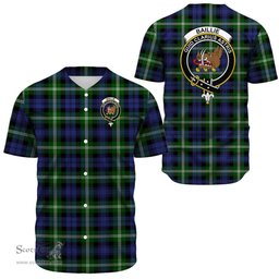 Scottish Baillie Modern Clan Tartan Baseball Jersey - Crest Classic Scottish Plaid Tartan Plaid