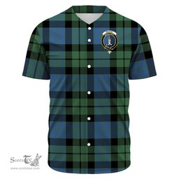 Scottish MacKay Ancient Clan Tartan Baseball Jersey - Crest Classic Scottish Plaid Tartan Plaid