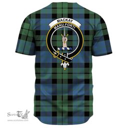 Scottish MacKay Ancient Clan Tartan Baseball Jersey - Crest Classic Scottish Plaid Tartan Plaid