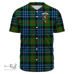 Scottish Newlands of Lauriston Clan Tartan Baseball Jersey - Crest Classic Scottish Plaid Tartan Plaid