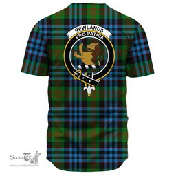 Scottish Newlands of Lauriston Clan Tartan Baseball Jersey - Crest Classic Scottish Plaid Tartan Plaid