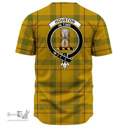 Scottish Houston Clan Tartan Baseball Jersey - Crest Classic Scottish Plaid Tartan Plaid